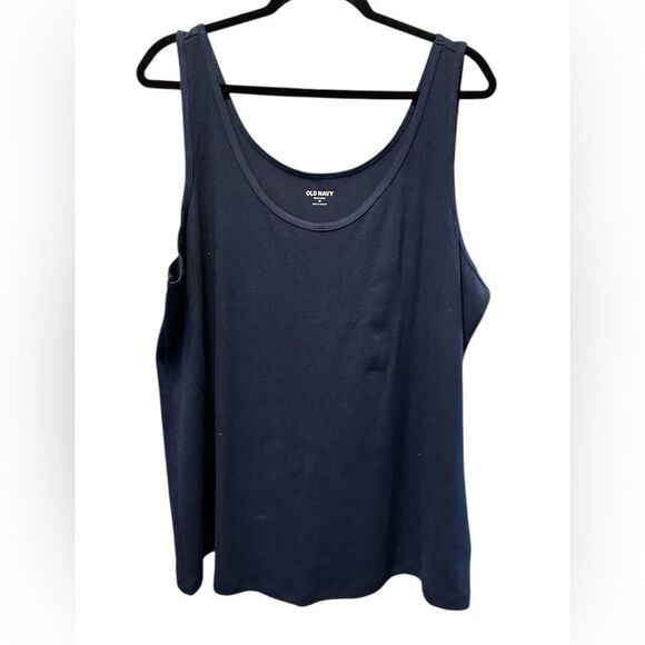 NWT Old Navy Plus Size First Layer Ribbed Scoop Neck Tank Top - Navy Blue - 3XL - Picture 5 of 8